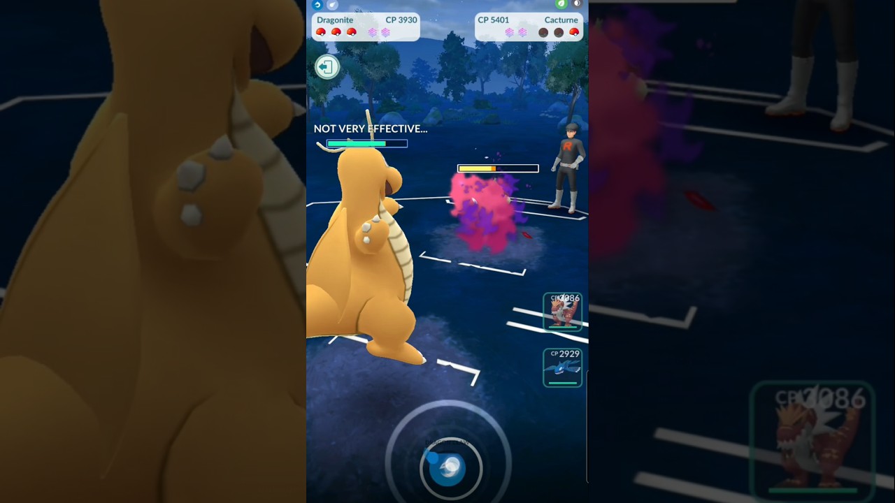 Battling Team GO Rocket Grunt in Pokemon GO! 7