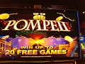 POMPEII MACHINE TO THE RIGHT OF THE ONE I PLAYED LAST, FREE GAMES AT .50 CENT BET!