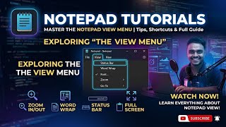 Notepad View Menu Tutorial for Beginners | Complete Guide