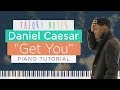 How to Play Daniel Caesar ft. Kali Uchis - Get You | Theory Notes Piano Tutorial
