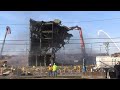Dangerous Collapses Old Building Compilation , Heavy Excavator Equipment Machines Operator