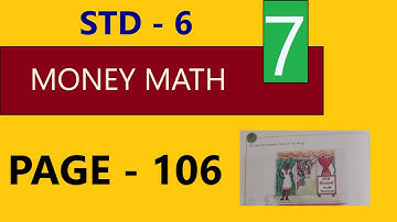 Money Math / STD-6 / page 106/KERALA SYLLABUS