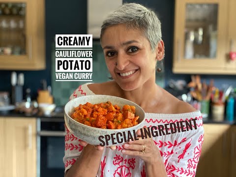 Creamy Cauliflower potato curry with a secret ingredient  VEGAN CURRY  Food with Chetna