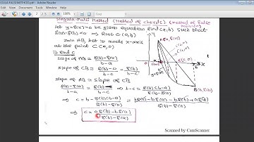 18MAT21 Advancd calculus and Numerical methods   NUMERICAL METHODS  Regula Falsi Method and Examples