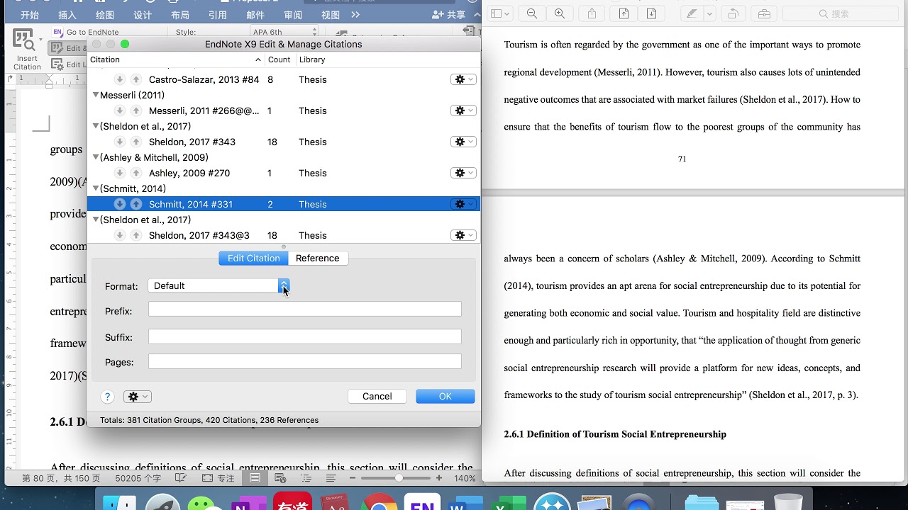 Quicker way for intext citation using Mendeley or Endnote