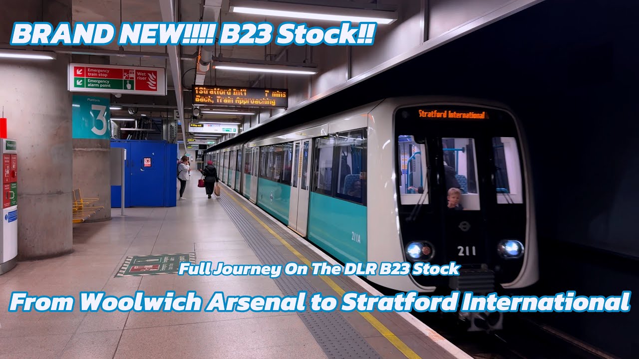 Full Journey On The DLR B23 Stock From Woolwich Arsenal to Stratford ...