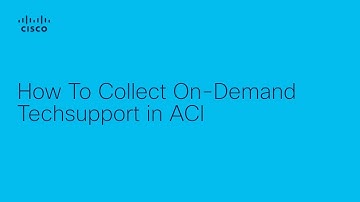 How to Collect On-Demand TechSupport in Cisco ACI | Troubleshooting Fabric Issues
