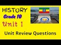 Grade 10 History Exercise 1 5 Unit Review Questions