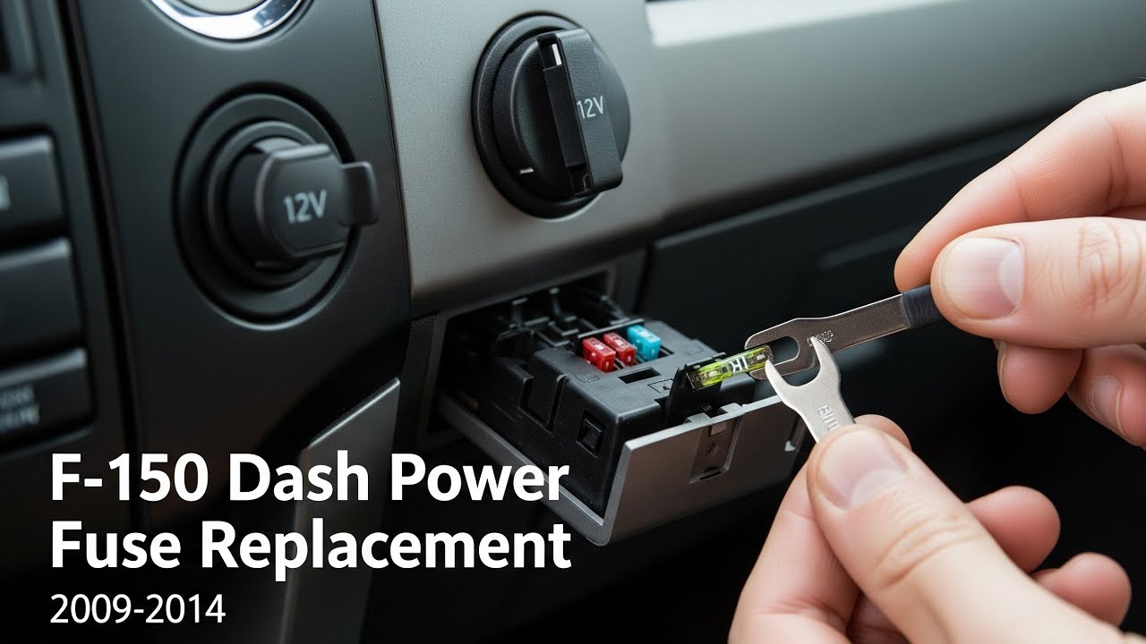 2013 ford f150 cigarette lighter fuse FORD F-150 Dash Power Outlet Fuse Location & Replacement (2009-2014)