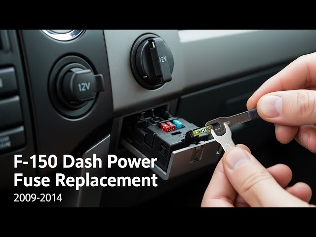 2012 ford f150 cigarette lighter fuse FORD F-150 Dash Power Outlet Fuse Location & Replacement (2009-2014)