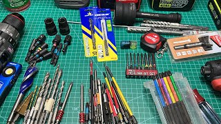Some Common Drill Bits and Screwdriver Bits for Drills and Screwdrivers