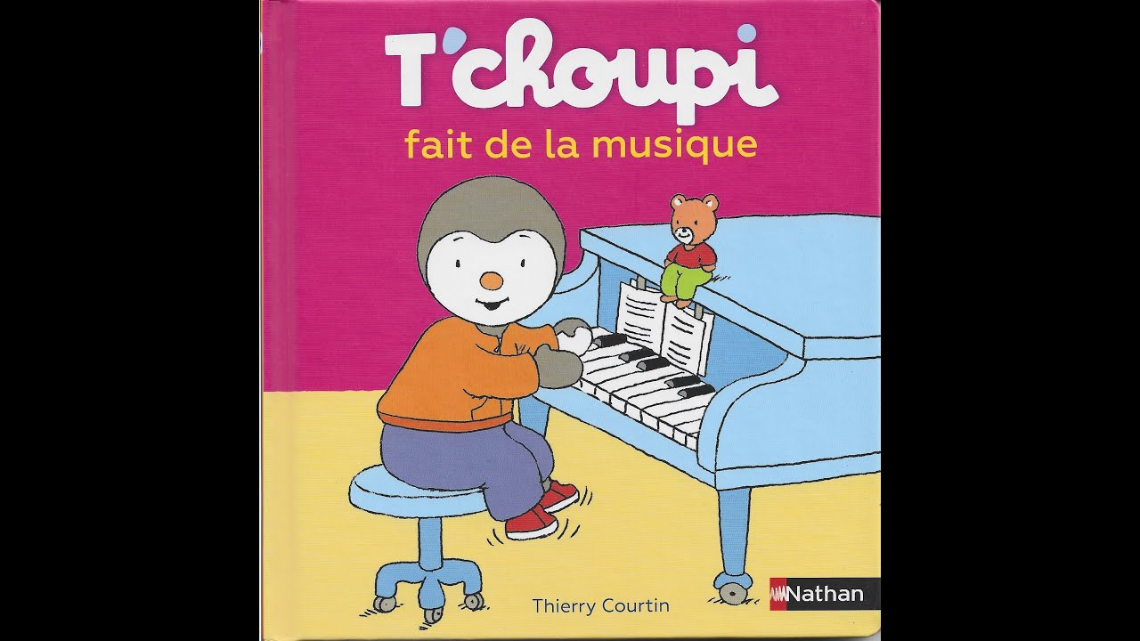 Lecture de Tchoupi fait de la musique en français - YouTube