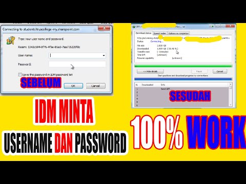 Cara Mengatasi IDM Minta Username Dan Password || Lanjutkan Download  Minta Username Dan Password