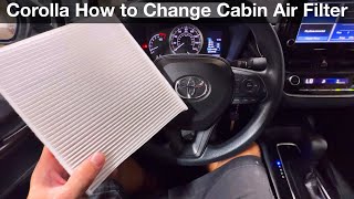 How to change Cabin Air Filter Toyota Corolla 2022