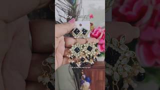 Diy 🖤 earning 🌺 #diy #craft #art #flowers #handmade #diyearnings #earrings #explorepage #shorts