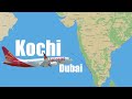Kochi to Dubai Flight Route | Spicejet SG18