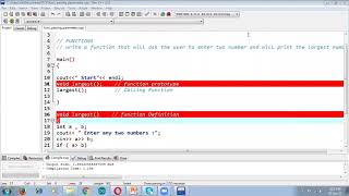 Functions, Passing Parameters Week 11
