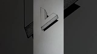 3D Letter V Drawing Easy