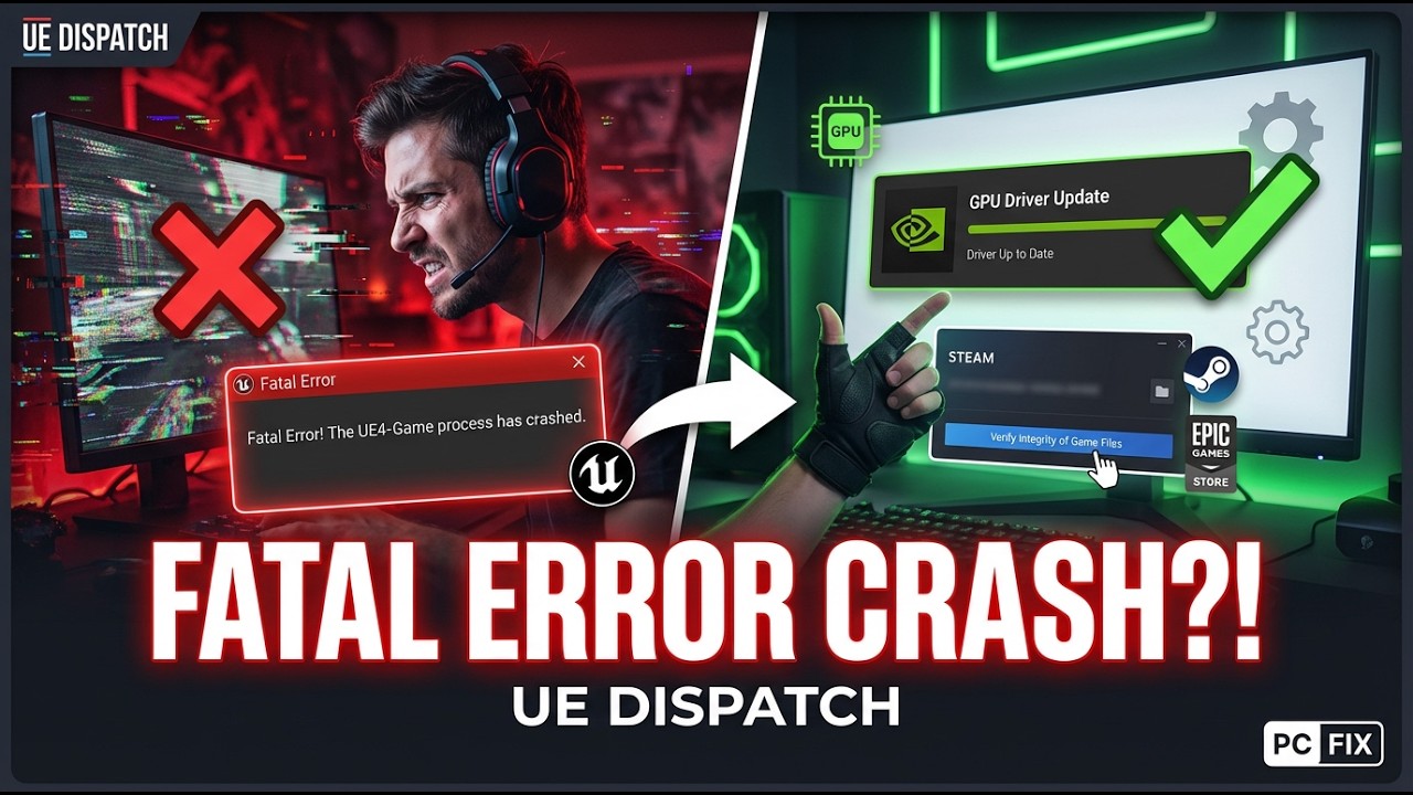 Fix UE Dispatch Fatal Error Crash on PC Full Tutorial - YouTube