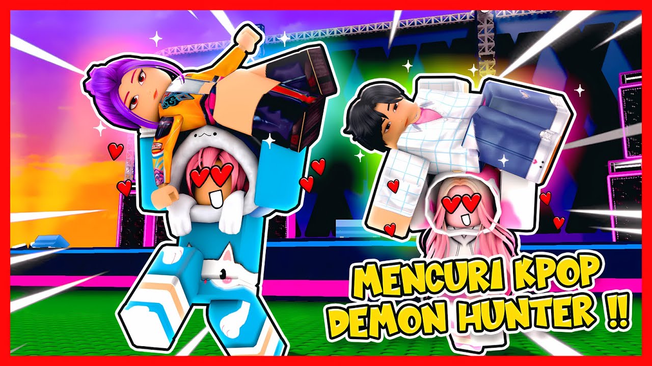ATUN & MOMON MENCURI PERSONIL KPOP DEMON HUNTER DAN SAJA BOYS !! Feat @MOMON Roblox