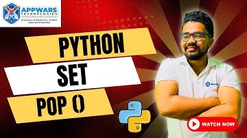 Python Set pop Function Explained with Examples | Appwars Technologies