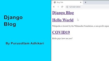 Django Blog: Create blog ,models and templates