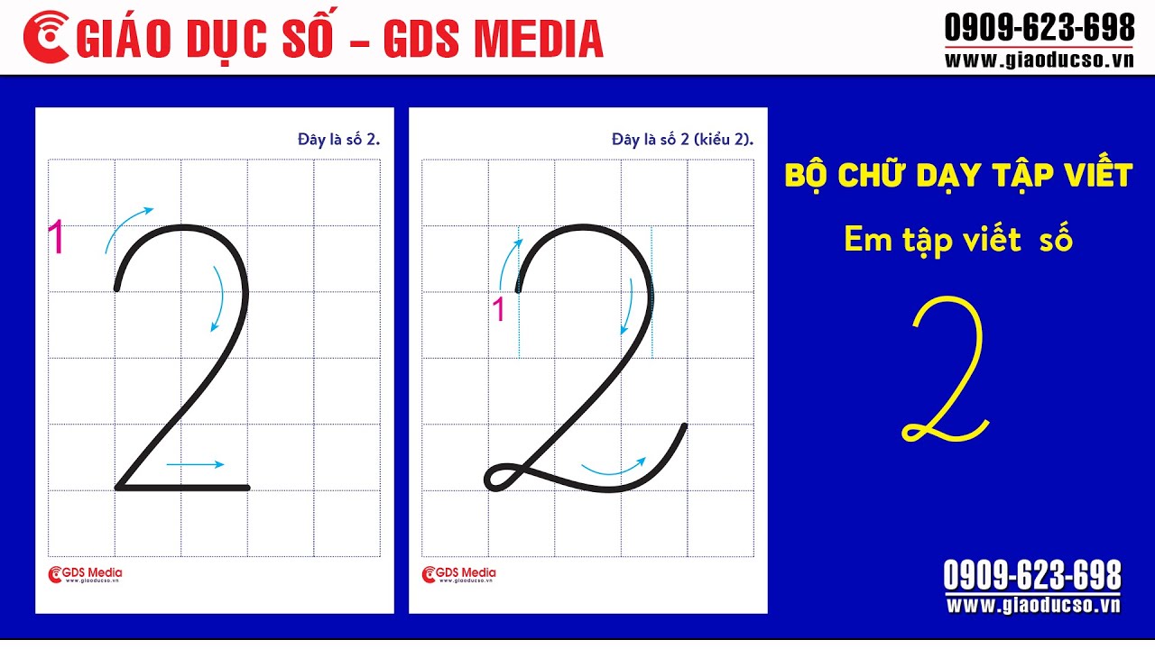 Hướng dẫn cách viết số 2 - YouTube