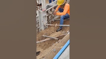 Technical clean side formwork and watering before casting concrete