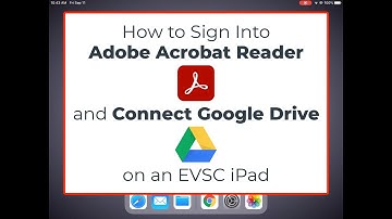 How to Sign into Adobe Acrobat Reader on an iPad and Connect to Google Drive Files and Folders