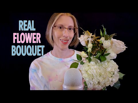 ASMR | Real Flowers - scratching, brushing, crinkling