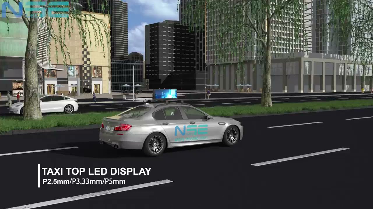 NSE LED Slim Type Car Roof Topper Advertising LED Display Screen