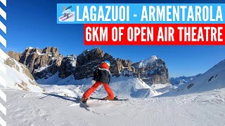 Lagazuoi - Armentarola ski slope || 6 km of pure beauty in the Dolomites