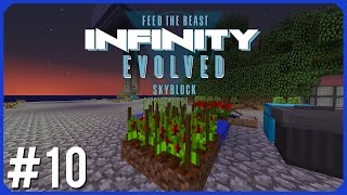 FTB Infinity Evolved Skyblock - Episode 10 - AgriCraft Crops, Growing Redstone!