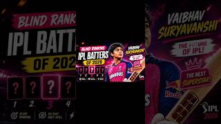 🔥 IPL 2026 Best Batters Ranked 1-10 | Ultimate Batting Tier List #ipl2026 #cricket