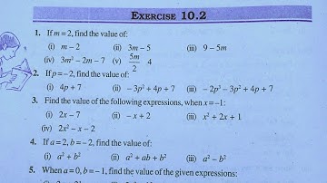 Class 7th maths l Exercise 10.2 l Chapter 10 l Algebraic Expression l Ncert l Solution l Cbse l Math