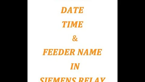 Siemens Relay Date Time and Name setting | 33/11KV PSS | VCB Relay | Relay Setting