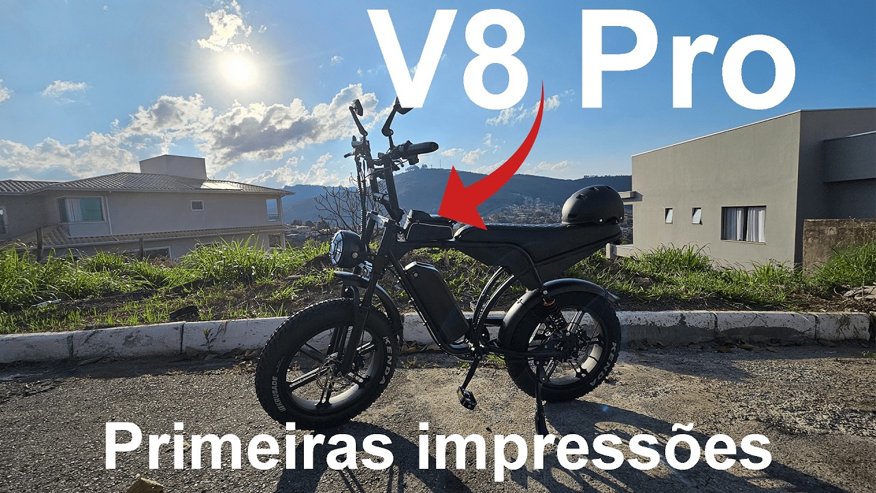 Primeiras Impressões da V8 Pro | Testando a Bicicleta Elétrica 1000W nos Morros de Itabirito (MG)