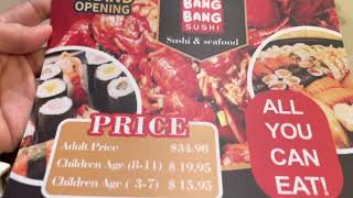 BANG BANG SUSHI ALL YOU CAN EAT SUSHI & CAJUN SEAFOODS PENSACOLA FLORIDA