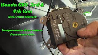 Honda CRV 3rd & 4th Gen Temp blend door motor replacement. Passenger side.