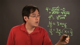 How to Add, Subtract and Solve Radical Equations : Math Tips