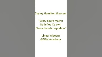 Cayley Hamilton theorem//Engineering Maths//Linear Algebra//Matrices//Gate//CSIR//APSET//RCET//JL