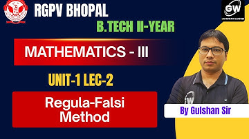 RGPV Maths -3 I Unit-1 Lec-2 I By Gulshan Sir I Gateway Classes