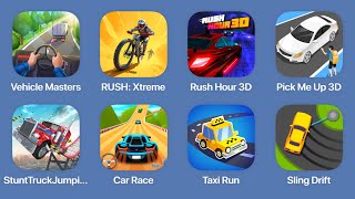 Vehicle Masters,RUSH: Xtreme,Rush Hour 3D,Pick Me Up 3D,Stunt Truck Jumping,Car Race,Taxi Run,Sling screenshot 4