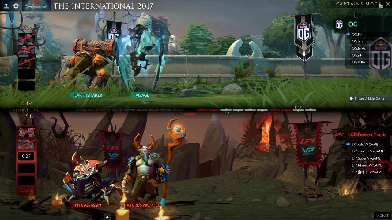 [REPLAY + GIVEAWAY] The International 2017 OG vs LGD.Forever Young game 1 Group stage