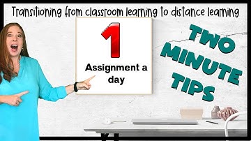 Transitioning to Distance Learning: One assignment a day (Two Minute Tip)