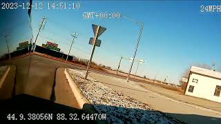 J. J. Keller® Side Camera – Harsh cornering in daytime (passenger-side view)