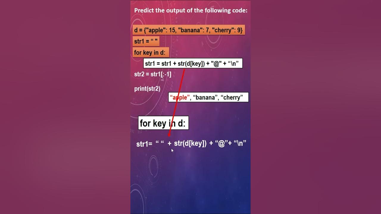 Dictionary Output question in Python: Handling Keys and Values ...