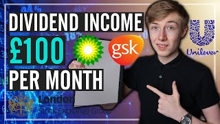 HOW MANY SHARES OF STOCK FOR £100 MONTHLY PASSIVE INCOME WITH DIVIDENDS! FTSE 100 GSK BP ULVR LSE UK