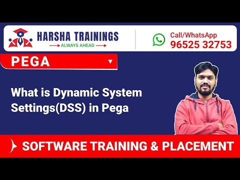 #Pega Videos - What is Dynamic System Settings(DSS) in Pega/ ForTraining Call/Whatsapp +919652532753