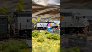 HO Scale NJ Transit GP40 Excursion #nj #njtransit #railway #train #hoscale #modeltrains #gp40 #horn